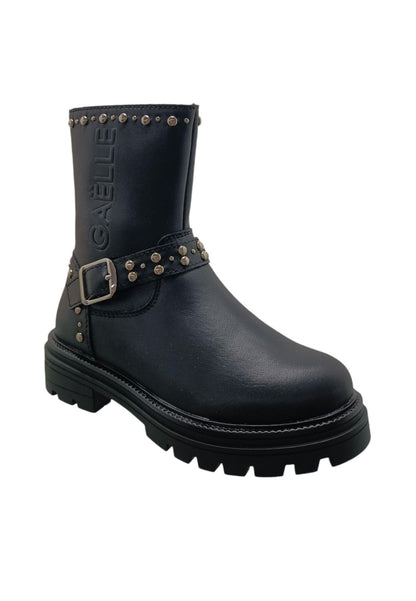 Stivaletti bambina Gaelle Coco Low nero pelle - Stile elegante con zip laterale