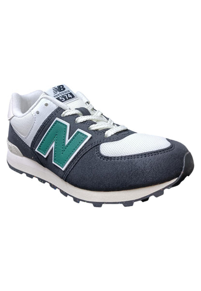 Scarpe snekears Bambini e ragazzi New Balance 574  blue-verde-bianco laccio