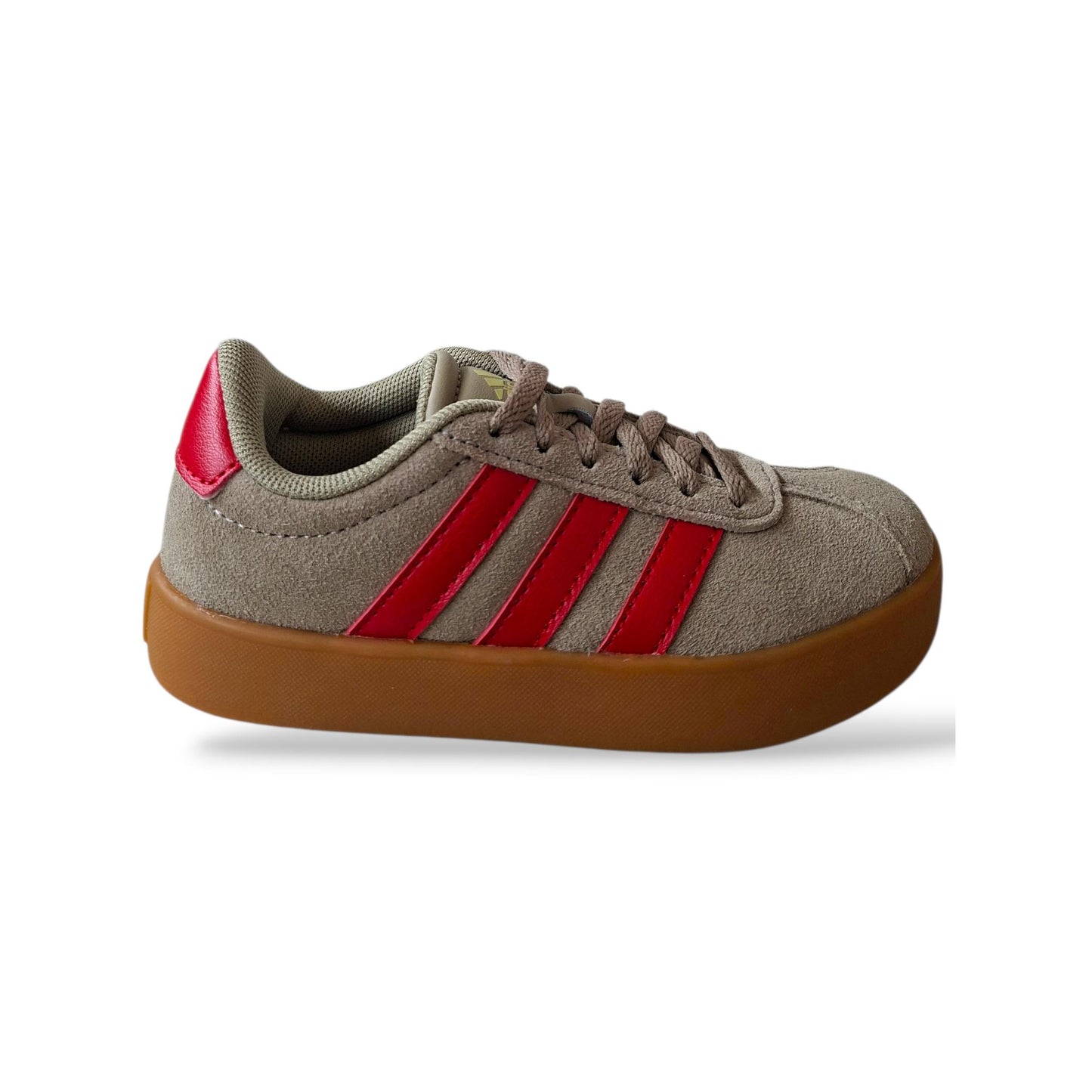 Sneakers bambino Adidas Grand Court grigio rosso sportive