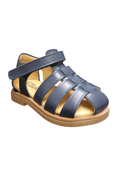 Scarpe occhi di bue-semiaperto Bambini platis open classic  blue velcro