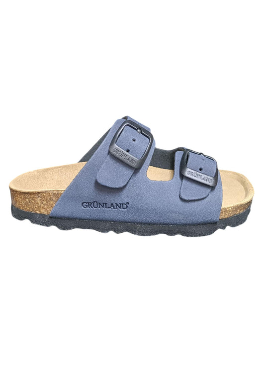 Scarpe ciabatta Bambini e ragazzi Grunland Junior 0714  BLU fibia