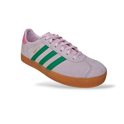 Sneakers bambina Adidas Gazelle C JP7133 - JP7128 rosa verde beige - Icona intramontabile con stile autentico e laccio