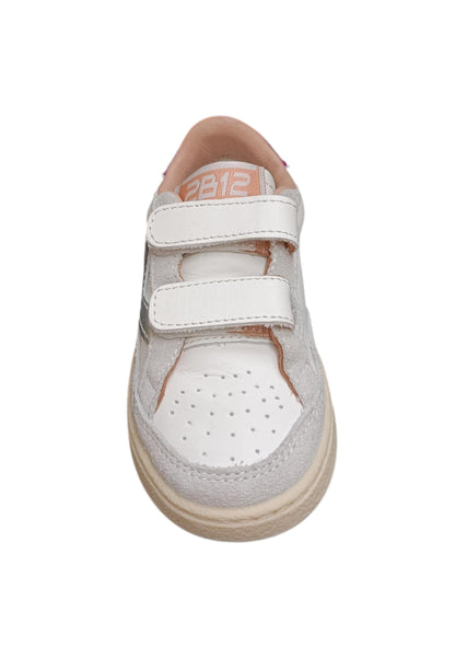 Scarpe sneakers Bambine e ragazze 2B12 BABYMINI PLAY bianco-grigio-fuxja velcro