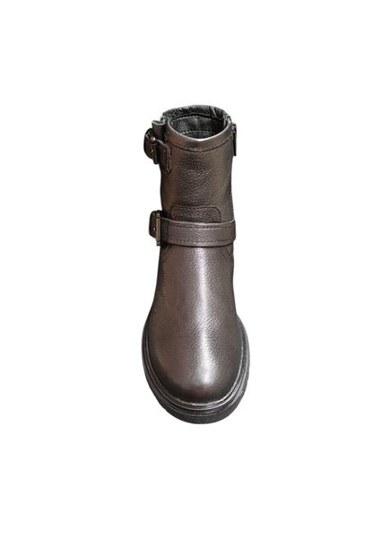 Stivaletti bambina Shooterino Shoort nero pelle - Stile urban con zip laterale