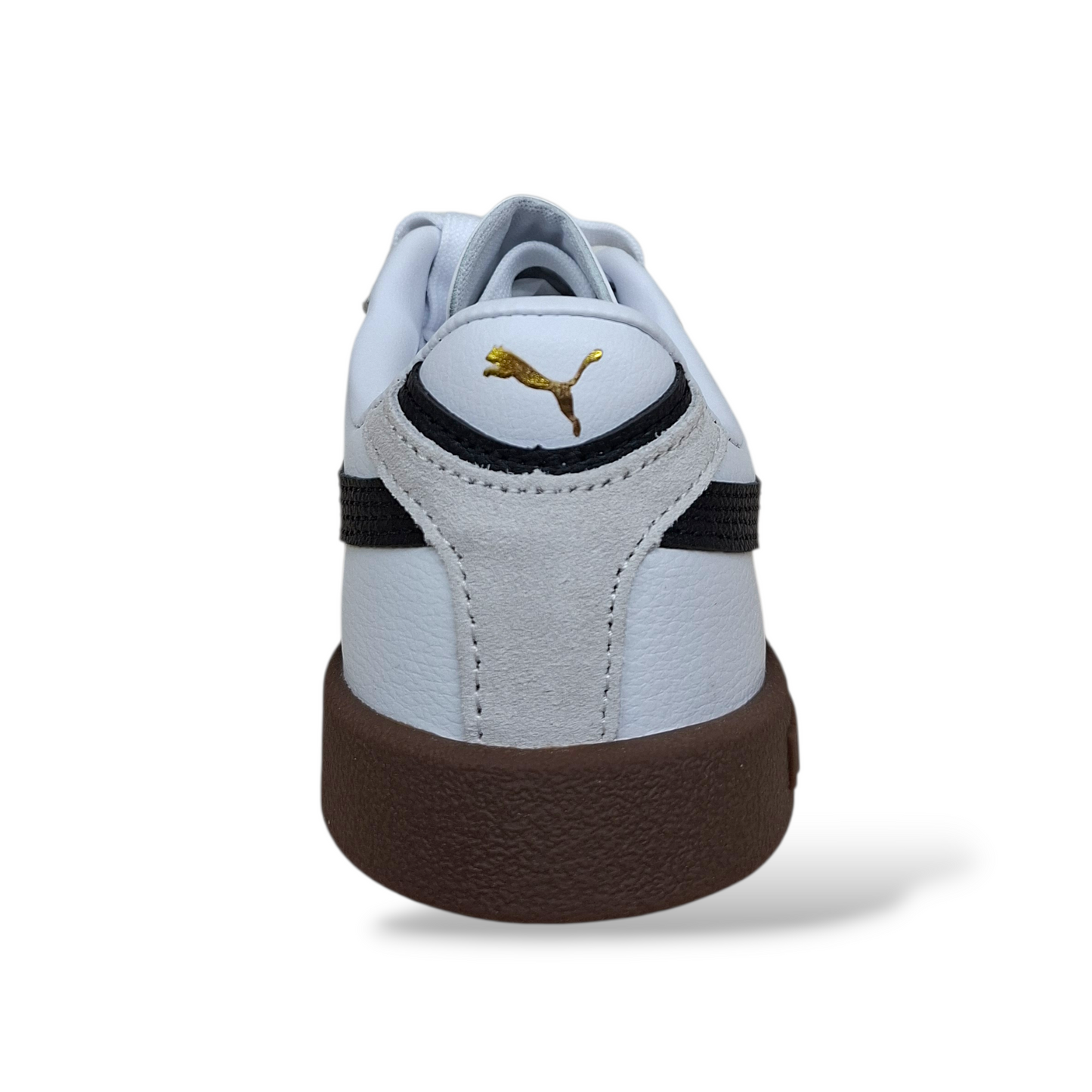 sarpe sneakers Bambini e ragazzi PUMA club II era 401489 bianco-nero-beige laccio elastico e velcro