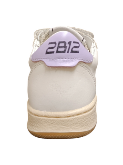 Scarpe sneakers Bambine e ragazze 2B12 BABYMINI PLAY  bianco-oro-viola velcro
