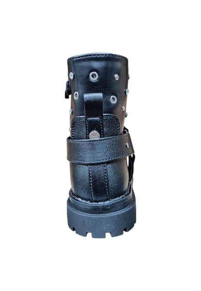 Stivaletti bambina Gioseppo Akeley nero pelle - Stile classico con zip laterale