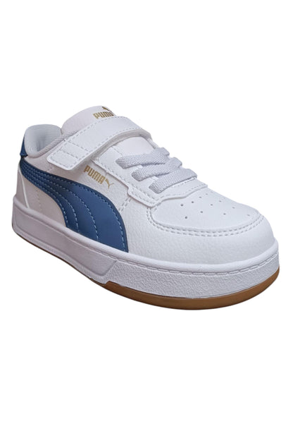 sarpe sneakers Bambini e ragazzi PUMA CAVEN  bianco-blue laccio elastico e velcro