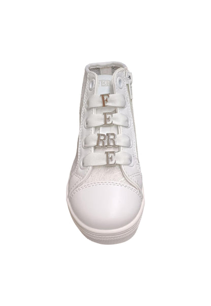 Scarpe sneakers Bambine e ragazze ferrè BUTTER  bianco laccio e zip laterale