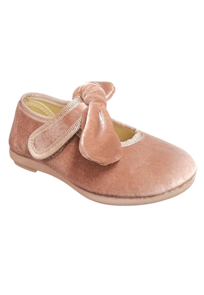 Ballerina bambina Vul-Ladi Candy rosa velluto velcro elegance style