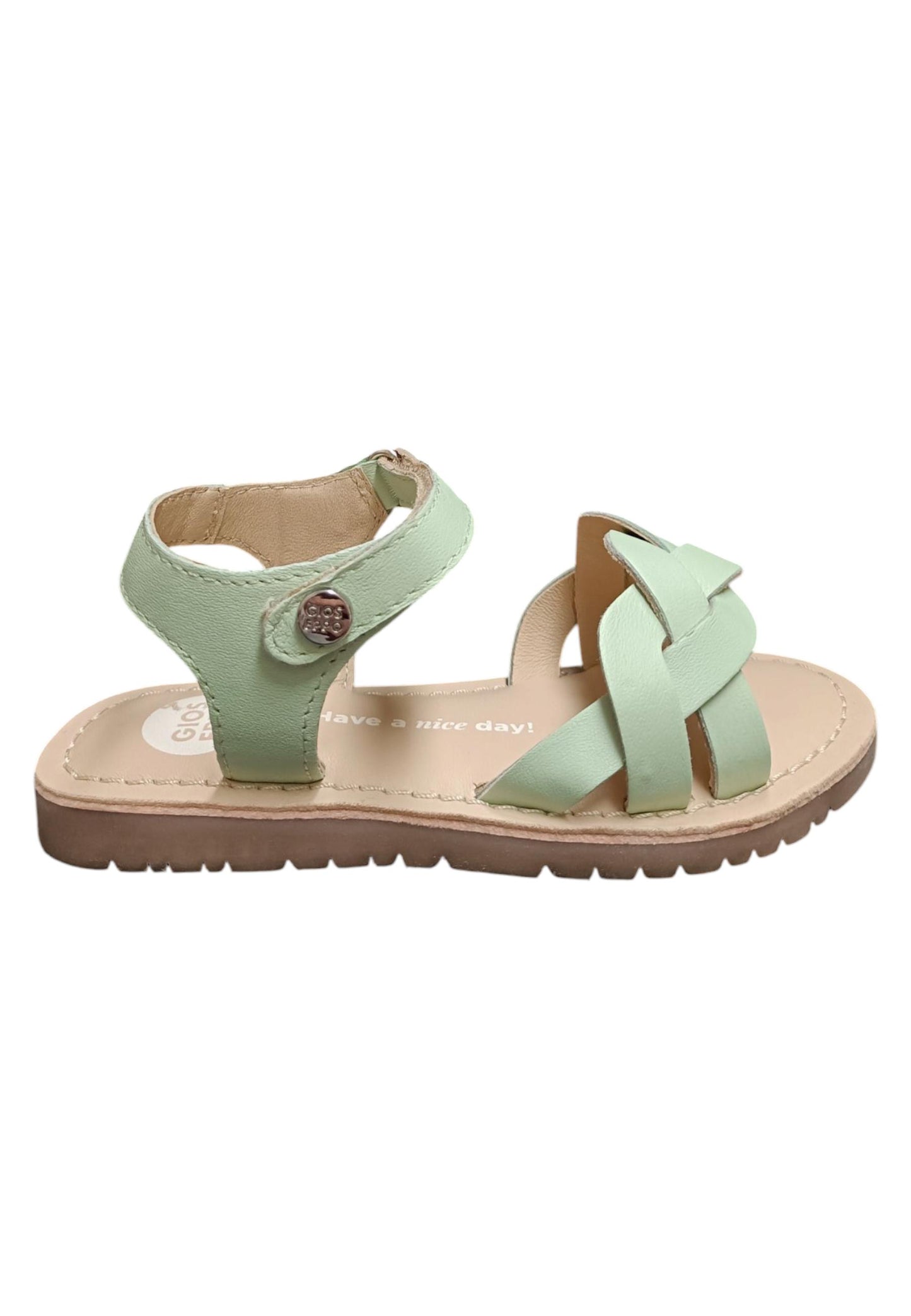 Sandalo bambina Gioseppo Rowley menta pelle velcro comfort elegance