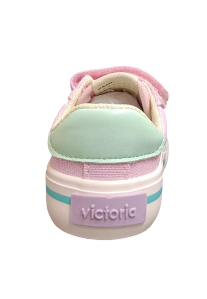 Scarpe sneakers Bambine e ragazze Victoria tribu  rosa-celeste-arancione velcro