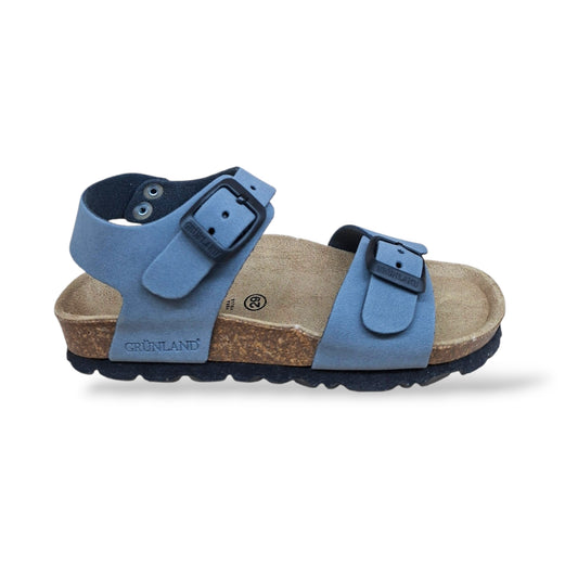 Scarpe sandalo Bambini e ragazzi Grunland Junior luce bio JEANS fibia