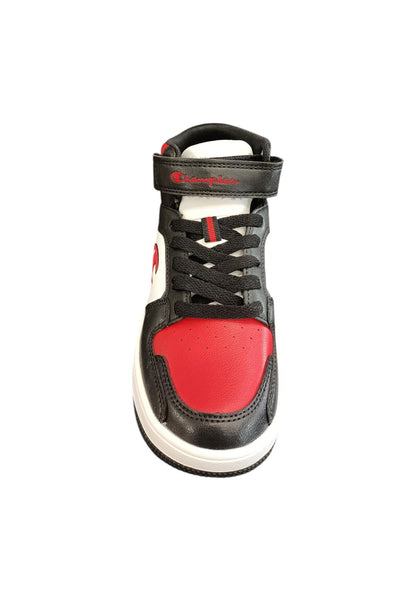 Scarpe sneakers Unisex bambini Champion REBOUND  bianco-nero laccio elastico