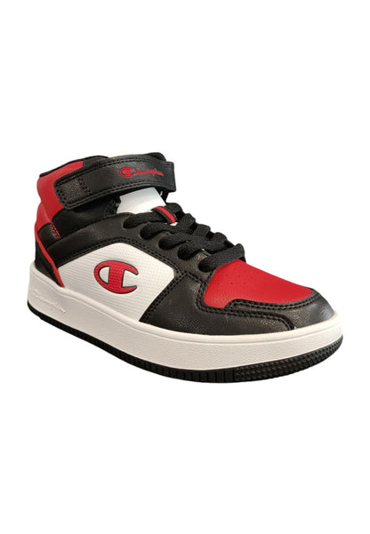 Scarpe sneakers Unisex bambini Champion REBOUND  bianco-nero laccio elastico