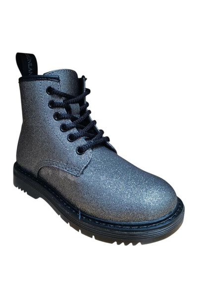 Anfibio bambina Grunland Junior Taba antracite glitter zip laterale urban style