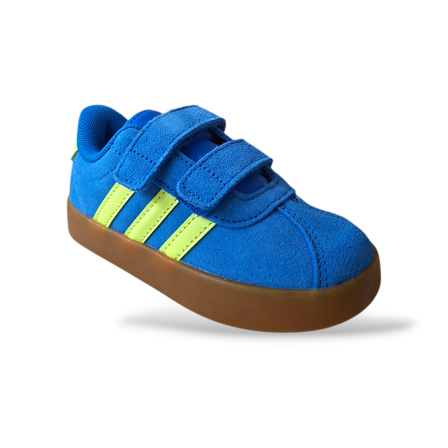 Sneakers bambino Adidas Grand Court bluette giallo sportive