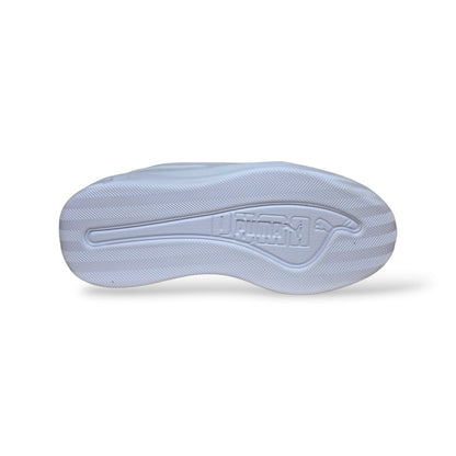 Puma Court Bae 408625 Sneakers Bambini e Ragazzi Bianco | Pelle Laccio Elastico Velcro Tennis Style Minimal Premium | Taglie 28-35 | Scarpetteria Gica
