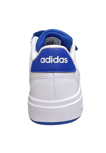 sarpe sneakers Bambini e ragazzi adidas GRAND COURT  bianco laccio elastico e velcro