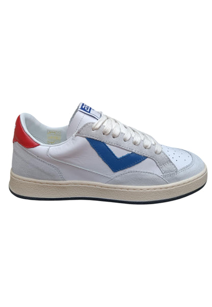 Scarpe sneakers Bambine e ragazze 2B12 JRPLAY bianco-grigio-rosso laccio