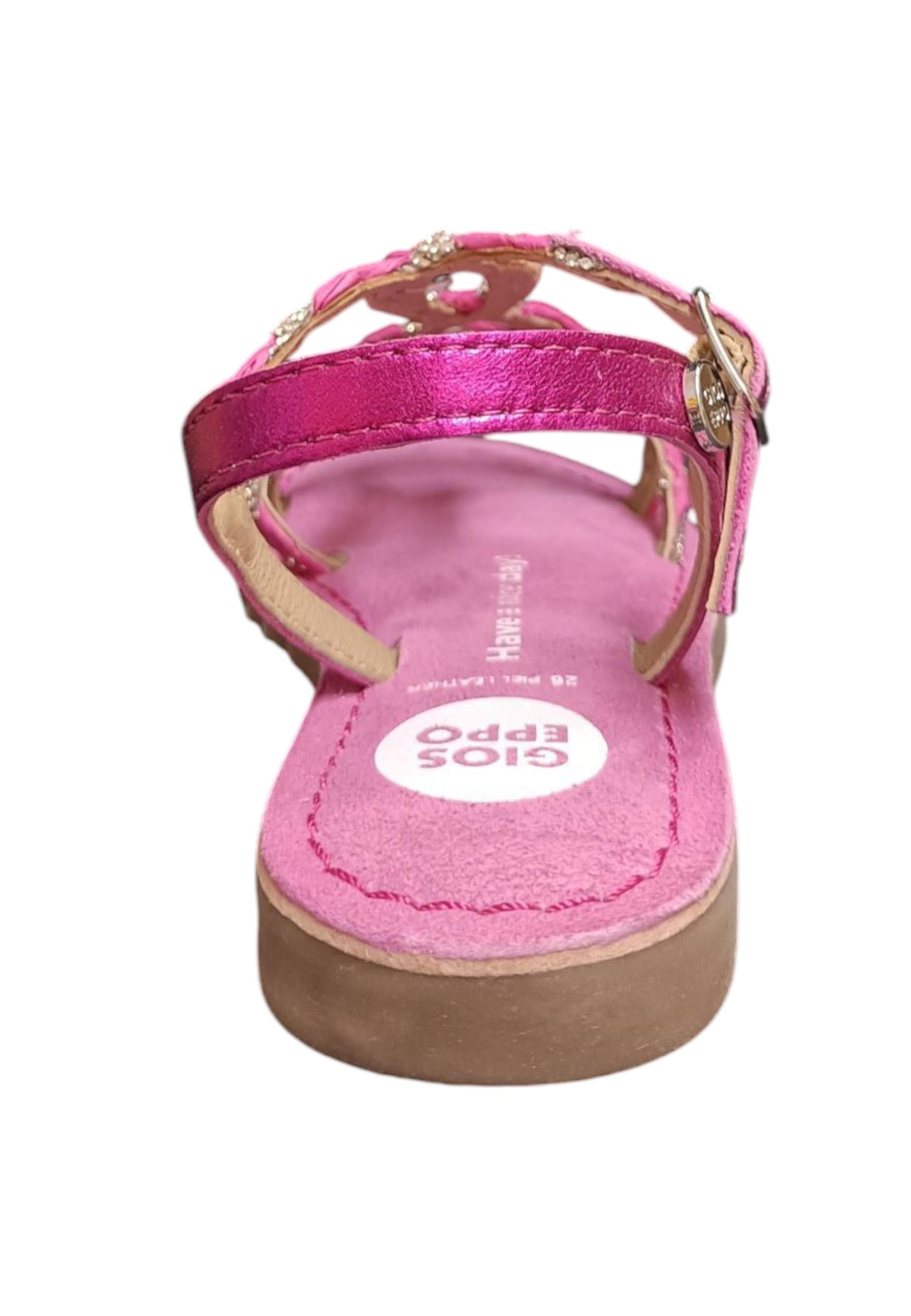 Sandalo bambina Gioseppo Wenham fuxja pelle fibbia comfort elegance