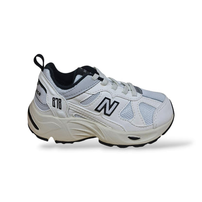 New Balance 878 Sneakers Bambini Ragazzi Bianco Nero | Taglia 20-35 | Suede Tessuto | Scarpetteria Gica