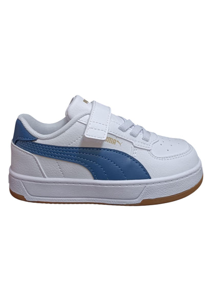 sarpe sneakers Bambini e ragazzi PUMA CAVEN  bianco-blue laccio elastico e velcro