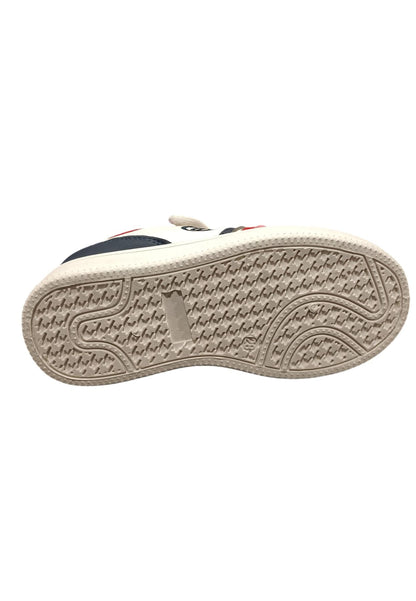 Scarpe snekears Unisex bambino Sergio Tacchini ROMA  bianco-blue-rosso laccio elastico e velcro