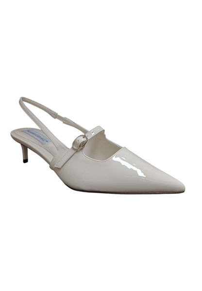 Décolleté donna Nazareno Gabrieli bianco vernice - Eleganza luminosa con elastico