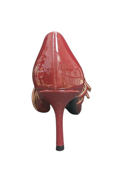 Décolleté donna Marina Galanti bordeaux pelle - Eleganza classica con fibbia