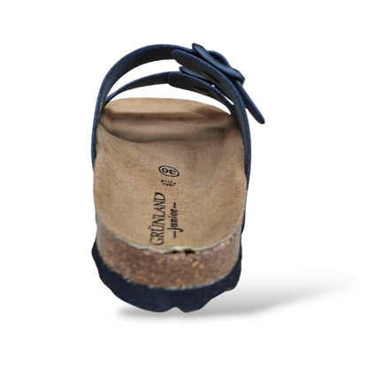 Ciabatta Bio Sughero Bambini e Ragazzi Grunland Junior Luce Blu – Sottopiede Sughero EVA