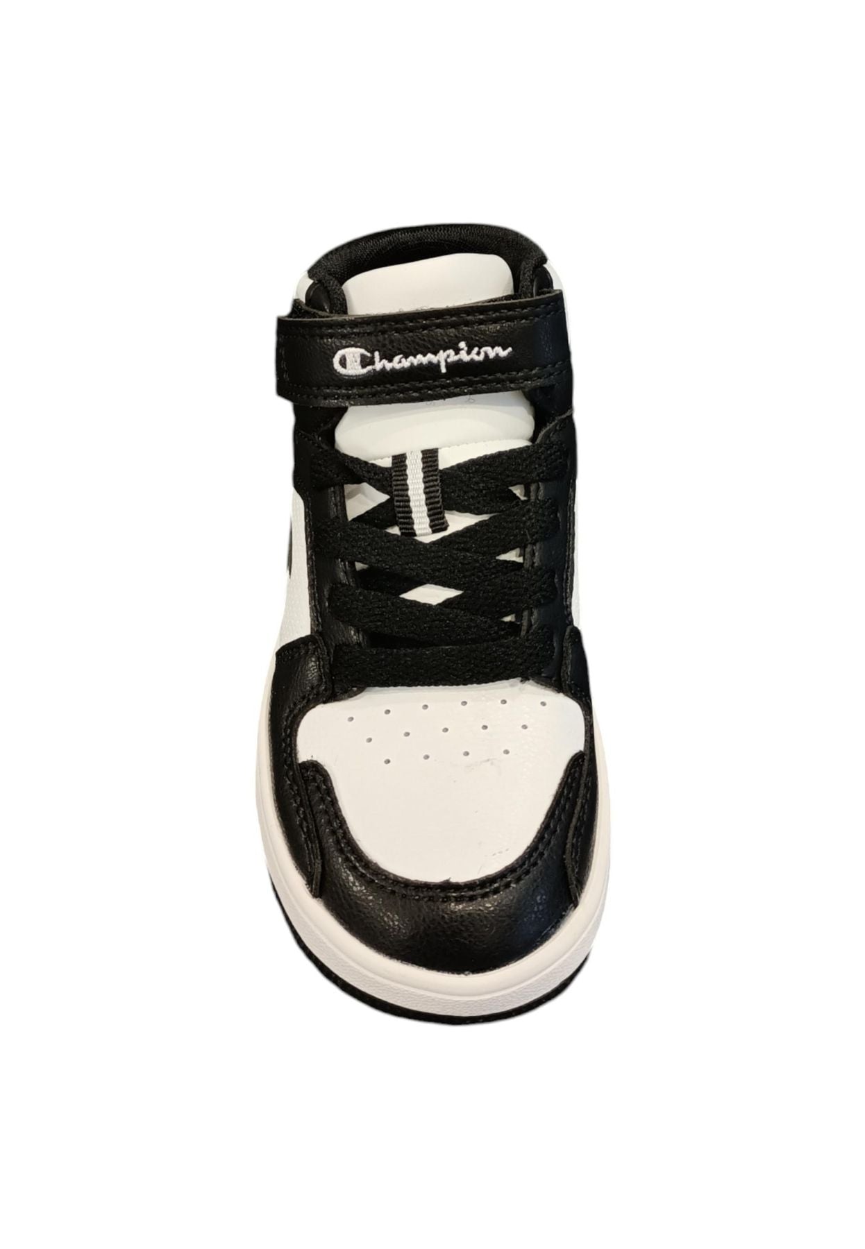 Scarpe sneakers Unisex bambini Champion REBOUND  bianco-nero laccio elastico