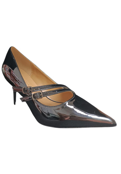 Décolleté donna Marina Galanti nero pelle - Eleganza classica con fibbia