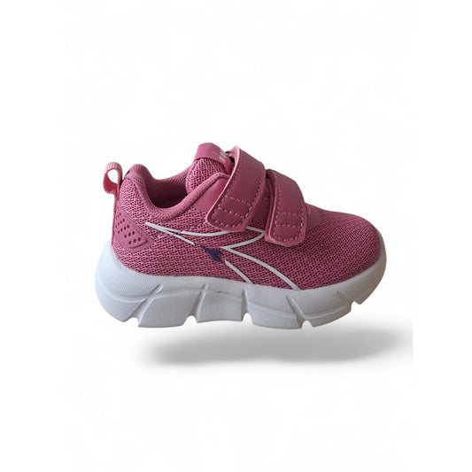 Diadora-Evo-Run-102.183299-scarpe-bambina-piccola-rosa-bianco-doppio-velcro-Scarpetteria-Gica-Trani
