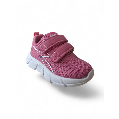 scarpe-asilo-bambina-Diadora-Evo-Run-rosa-bianco-velcro-taglie-20-27-Scarpetteria-Gica-Trani
