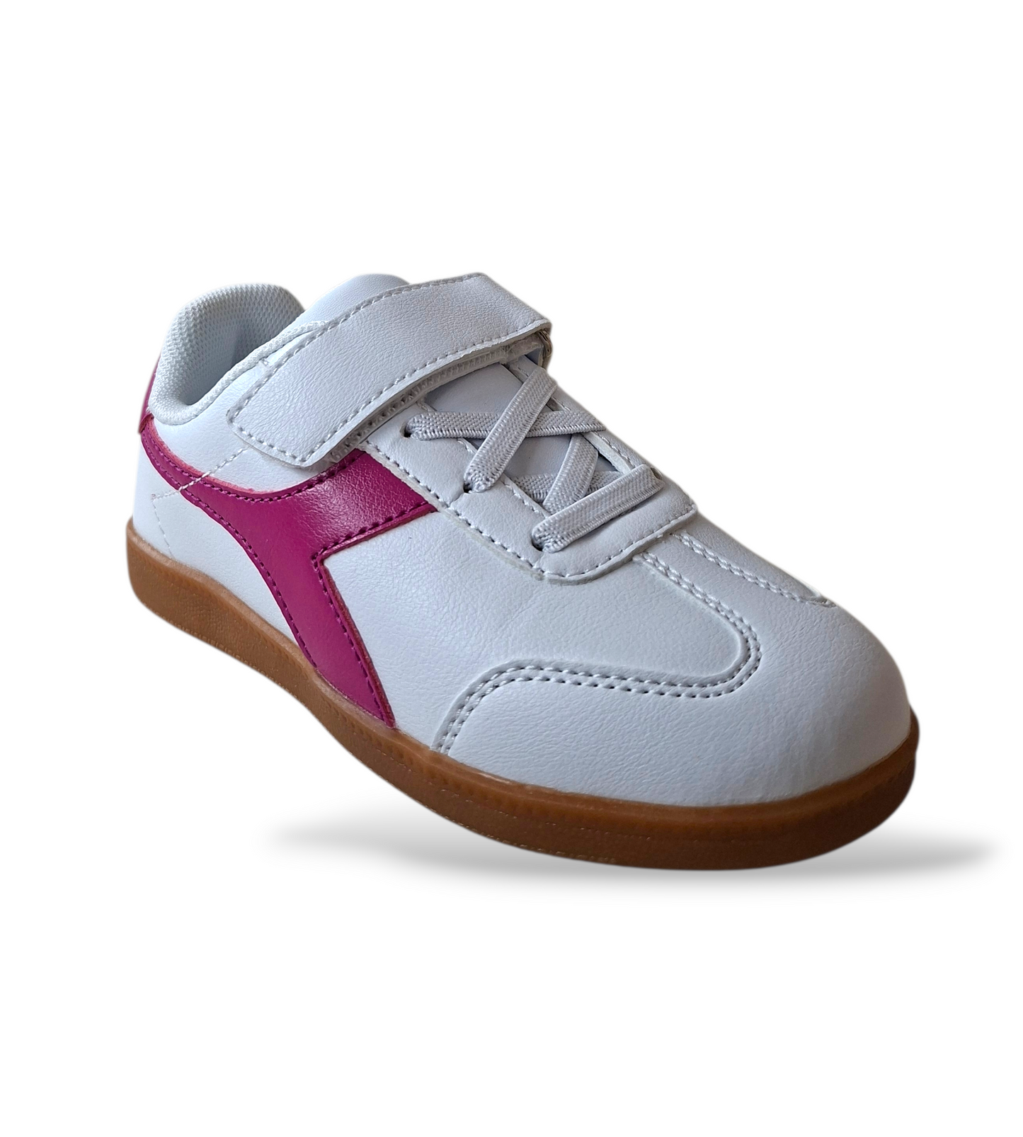 scarpe-palestra-bambina-Diadora-Kyoto-bianco-fucsia-velcro-taglie-28-35-Scarpetteria-Gica-Trani
