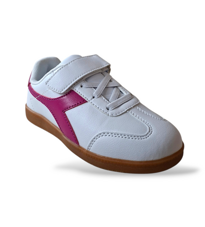 scarpe-palestra-bambina-Diadora-Kyoto-bianco-fucsia-velcro-taglie-28-35-Scarpetteria-Gica-Trani
