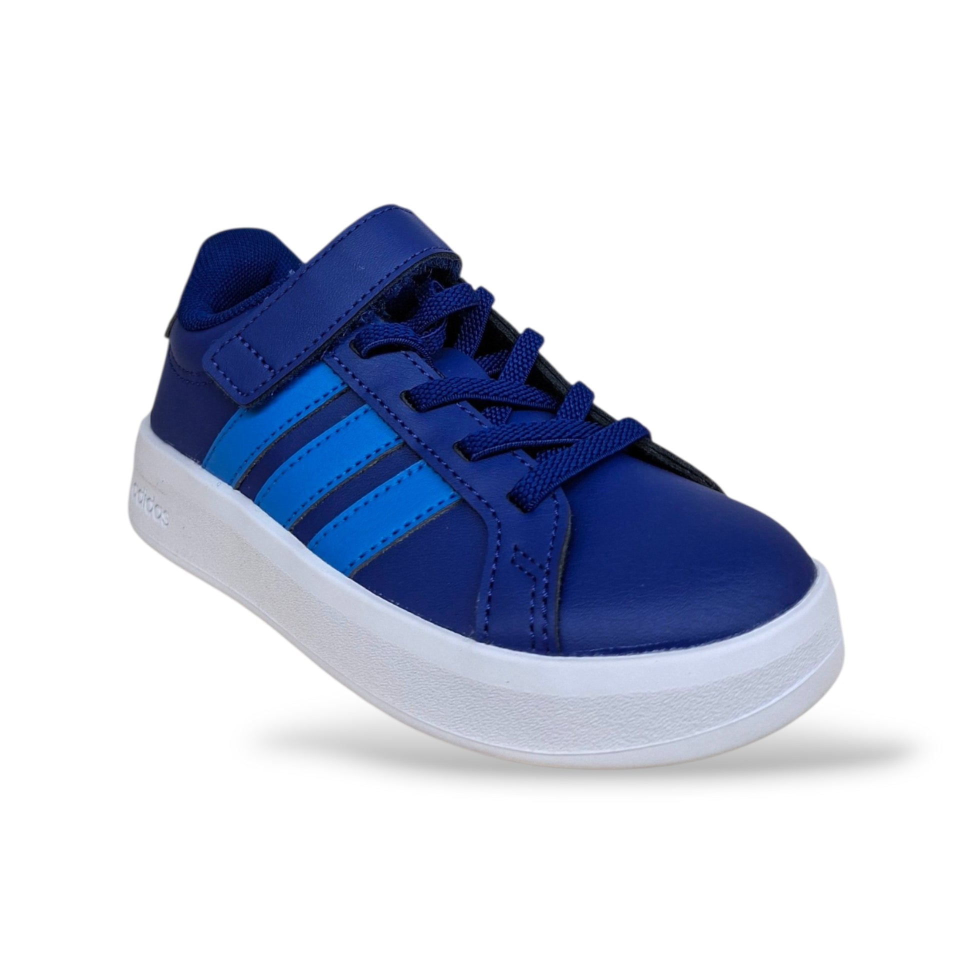 scarpe-bambini-adidas-grand-court-blue-azzurro-pelle-lacci-elastici-velcro-scuola-sport-back-to-school-scarpetteria-gica-trani
