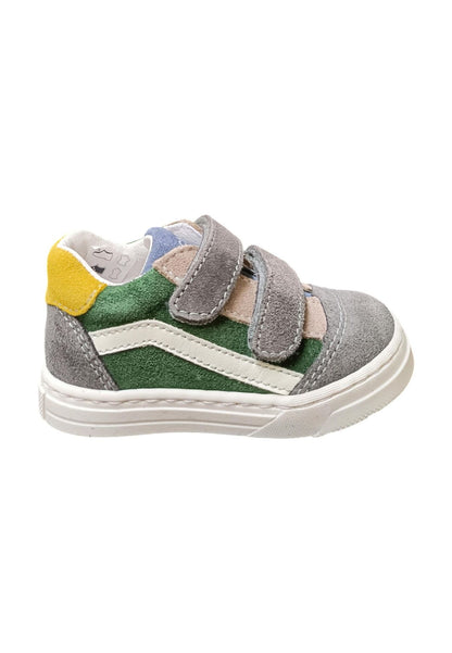 Scarpe sneakers Unisex bambini balocchi MINI  grigio-verdone-giallo-bianco velcro