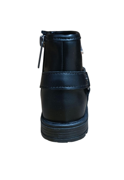 Stivaletti bambino 4US Paciotti Martin nero pelle - Stile elegante con zip laterale