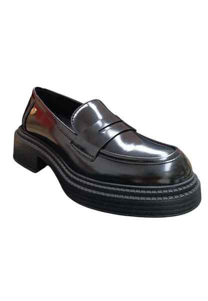 Mocassino college donna XTI Zapato nero pelle elastico comfort style