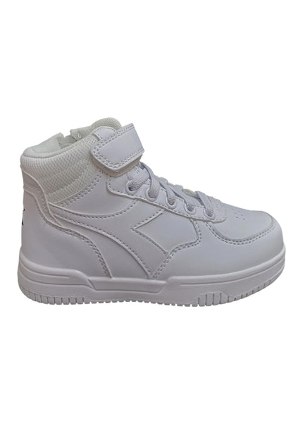 Scarpe sneakers Bambini e ragazzi Diadora RAPTOR  bianco laccio elastico e velcro