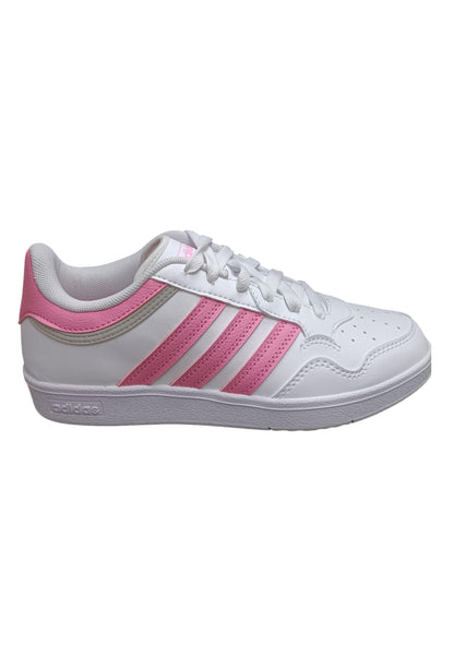 sarpe sneakers Bambine e ragazze adidas hoops  bianco-rosa laccio