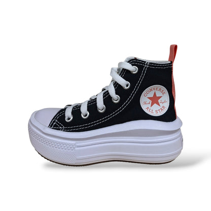 Converse Chuck Taylor Sneakers Bambine Ragazze Nero Bianco Rosa | Taglia 27-40 | Tela Borchie | Scarpetteria Gica