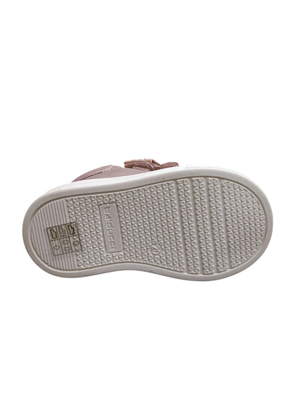 Sneakers primi passi bambina Balducci Cita cipria pelle - Dolcezza e sicurezza con chiusura velcro