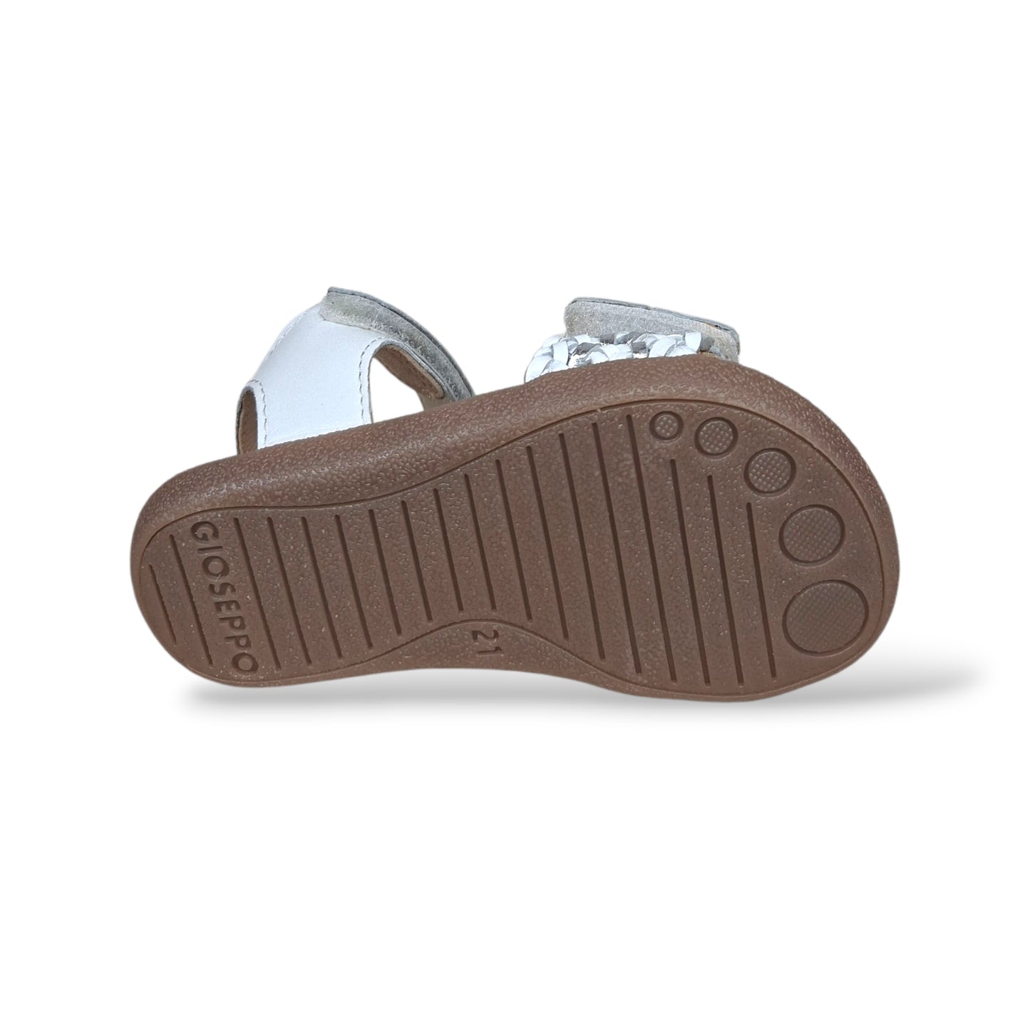 Sandali Bambina GIOSEPPO SANDOWN 78812 Bianchi – Scarpe Cerimonia in Pelle con Velcro