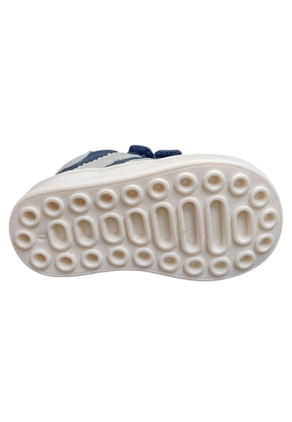Sneakers primi passi bambino Balducci Cita blu bianco pelle - Freschezza marina con velcro