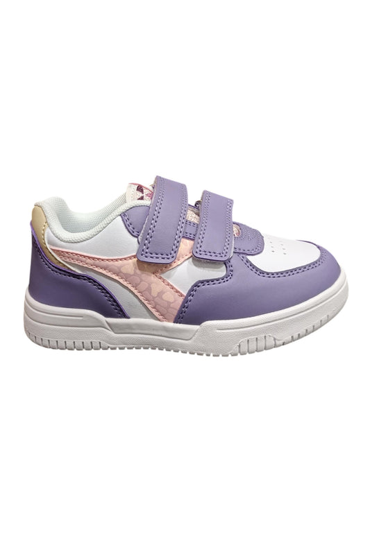 Scarpe sneakers Bambine e ragazze Diadora GAME  bianco-viola velcro