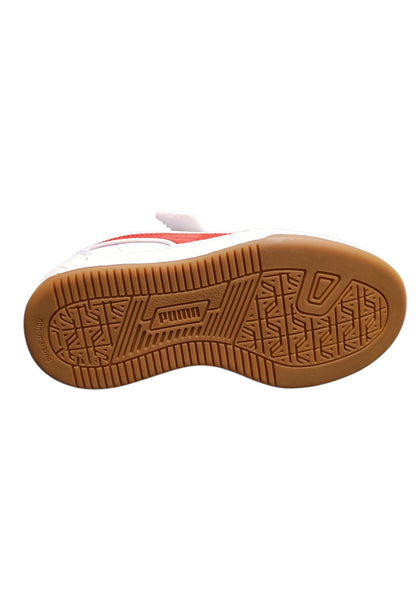 sarpe sneakers Bambini e ragazzi PUMA CAVEN  bianco-rosso-azzurro laccio elastico e velcro