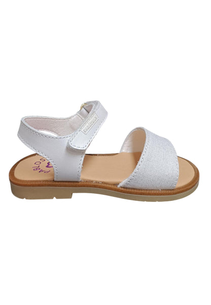 Sandalo bambina Pablosky Napa bianco pelle velcro comfort anatomico